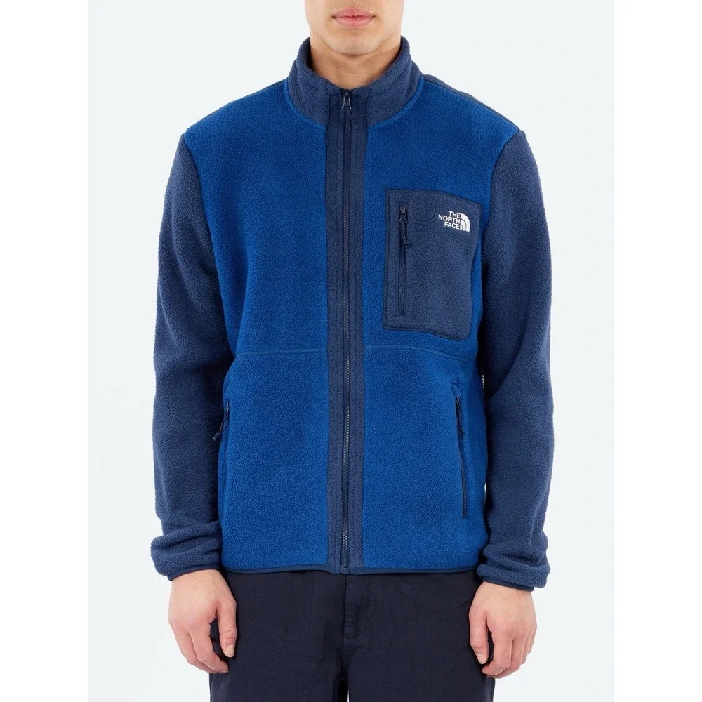 THE NORTH FACE MEN'S YUMIORI FULL ZIP FLEECE JACKET SIZE LARGE SUMMMT NAVY